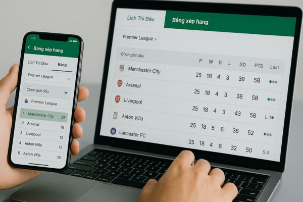 3 bước xem bảng xếp hạng bóng đá – Giao diện đơn giản, dễ theo dõi 3 bước xem bảng xếp hạng bóng đá – Giao diện đơn giản, dễ theo dõi