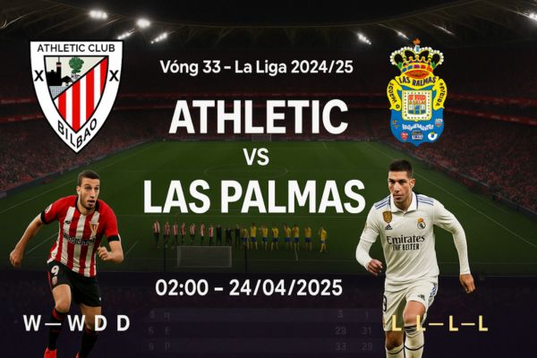 Nhận định bóng đá Athletic vs Las Palmas ngày 24/04