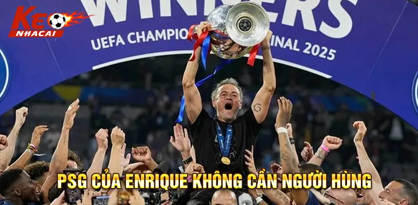 Tập thể PSG ăn mừng danh hiệu C1